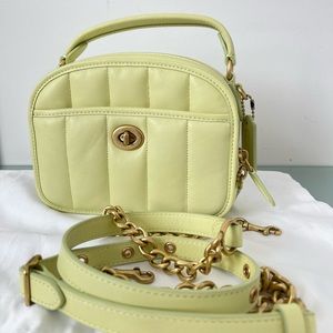COACH LUNCHBOX Top Handle with quilted leather